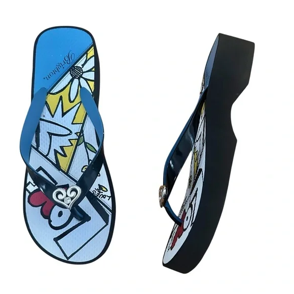 Brighton Shoes Brighton Retired Mod Wedge Love Flip Flops